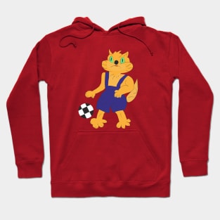 Red Cat football player Hoodie